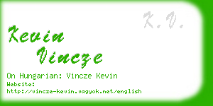 kevin vincze business card